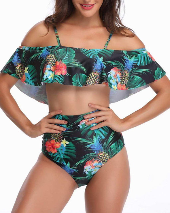 Traje De Baño Dos Piezas Para Mujer, Bikini De Talle Alto