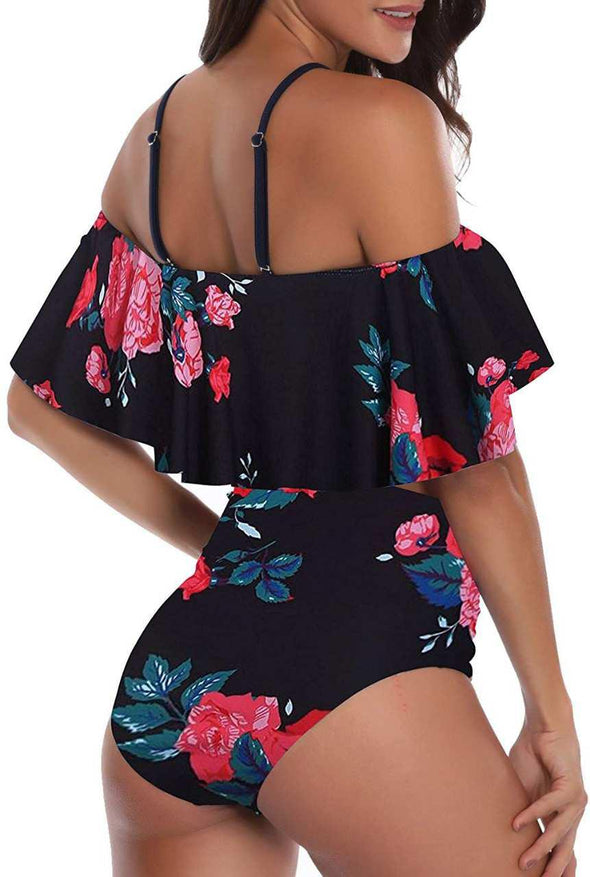 Traje De Baño Dos Piezas Para Mujer, Bikini De Talle Alto